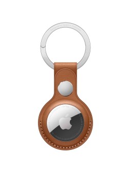 Apple Leren AirTag-sleutelhanger - Zadelbruin