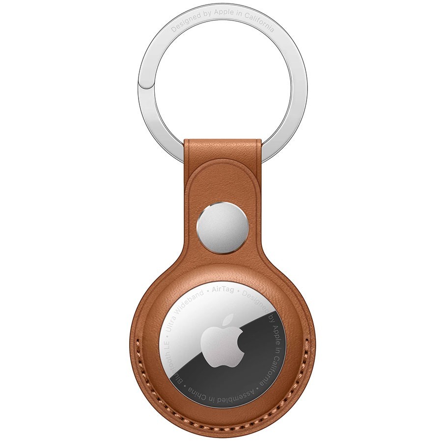 Apple Leren AirTag-sleutelhanger - Zadelbruin